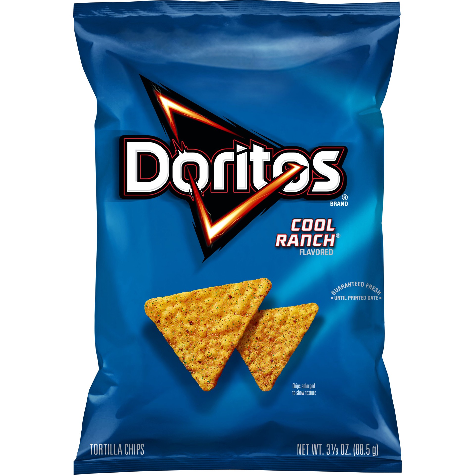 slide 1 of 9, Doritos Tortilla Chips Cool Ranch 3 1/8 Oz, 3.12 oz