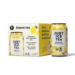 Just Ice Tea Lemon Tea - 4 x 12 fl oz Cans