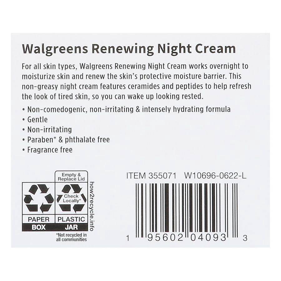 slide 5 of 5, Walgreens Renewing Night Cream, 1.7 oz