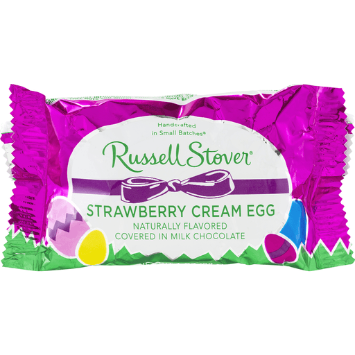 slide 4 of 9, Russell Stover Strawberry Creme Egg in Milk Chocolate, 1 oz