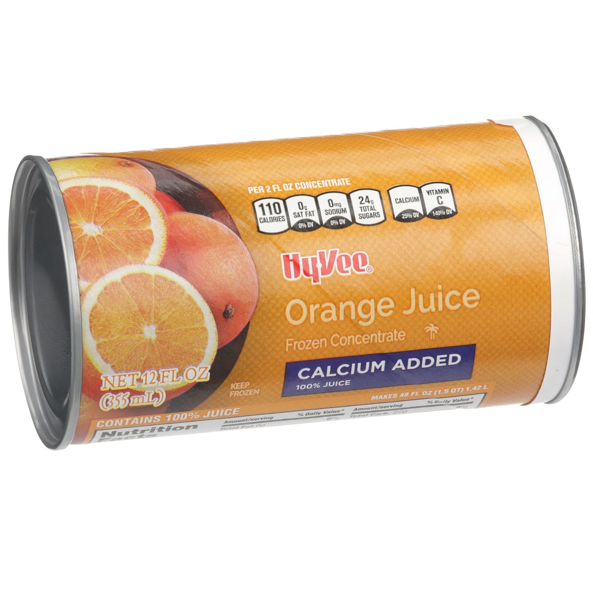 slide 4 of 8, Hy-vee 100% Calcium Added Orange Juice Frozen Concentrate, 12 fl oz
