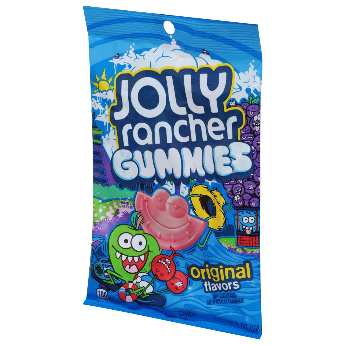 slide 10 of 11, JOLLY RANCHER Gummies Original Fruit Flavored Candy Bag, 7 oz, 12 ct; 7 oz
