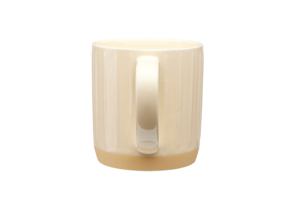 slide 2 of 2, Clay Art Cream Glaze Lines Mug, 1 ct