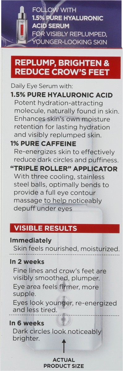 slide 8 of 9, Revitalift Derm Intensives 2.5% Hyaluronic Acid + Caffeine Brightening Eye Serum 0.67 fl oz, 0.67 fl oz
