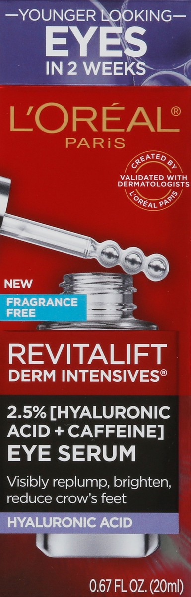 slide 7 of 9, Revitalift Derm Intensives 2.5% Hyaluronic Acid + Caffeine Brightening Eye Serum 0.67 fl oz, 0.67 fl oz