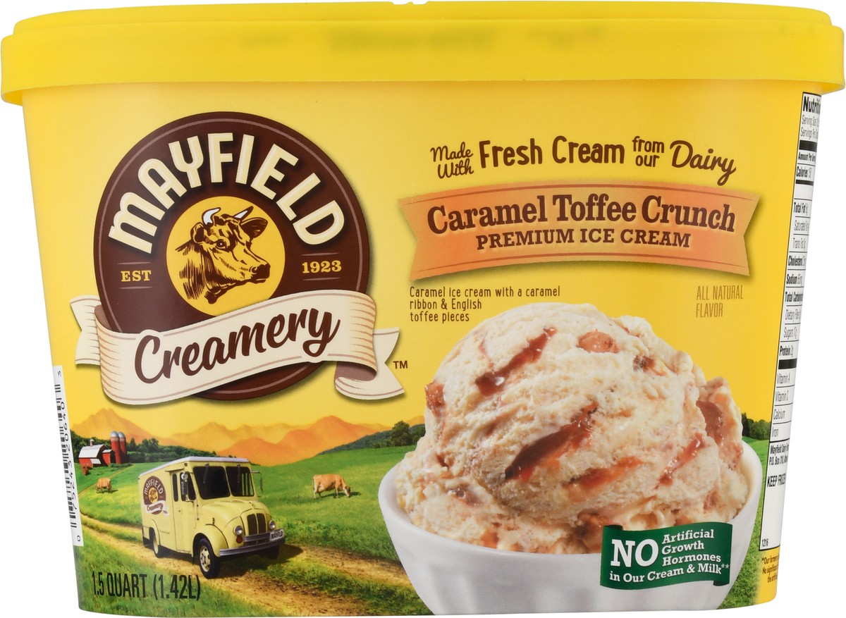 slide 12 of 13, Mayfield Creamery Premium Caramel Toffee Crunch Ice Cream 1.5 qt, 1.5 qt