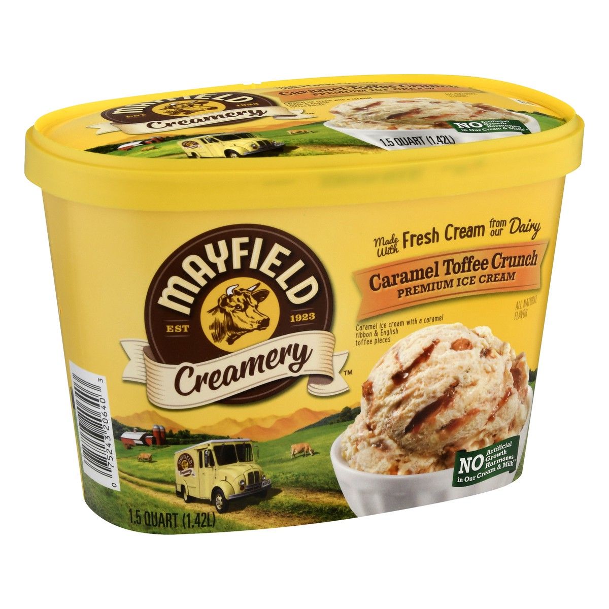 slide 5 of 13, Mayfield Creamery Premium Caramel Toffee Crunch Ice Cream 1.5 qt, 1.5 qt