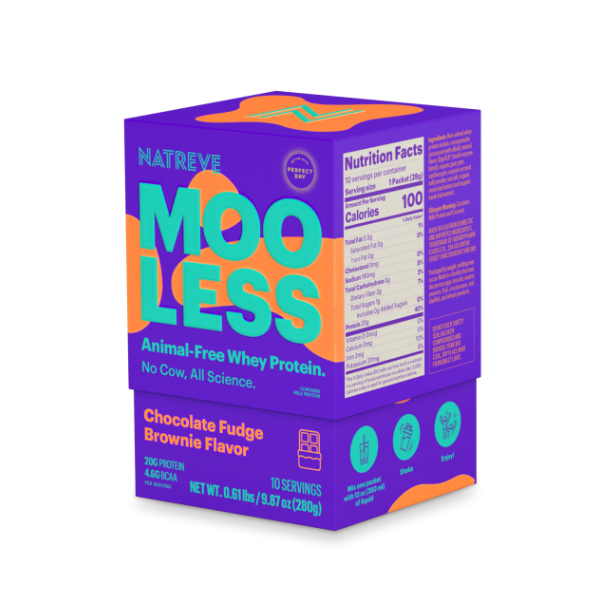 Natreve Mooless Animalfree Whey Protein Chocolate Fudge Brownie Flavor 9.87 oz Shipt