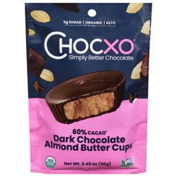 ChocXO Dark Chocolate Almond Butter Cups