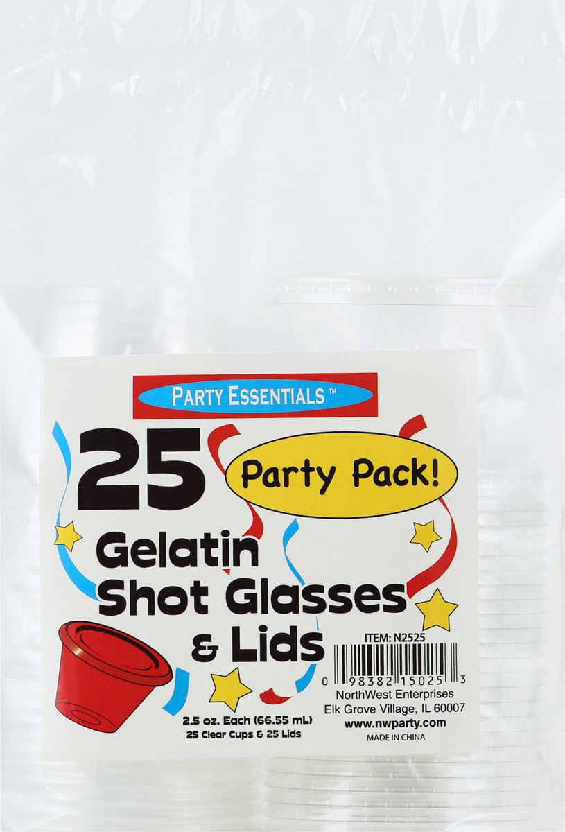 slide 3 of 8, Distributed 2.5 oz Jello Shot Cups w/ Lids, 25 ct