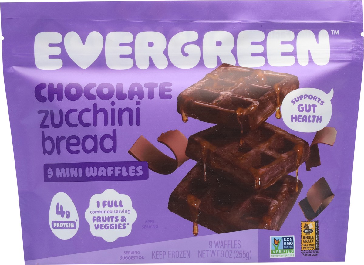 slide 12 of 13, Evergreen Chocolate Zucchini Bread Waffles Mini 9 ea, 9 ct