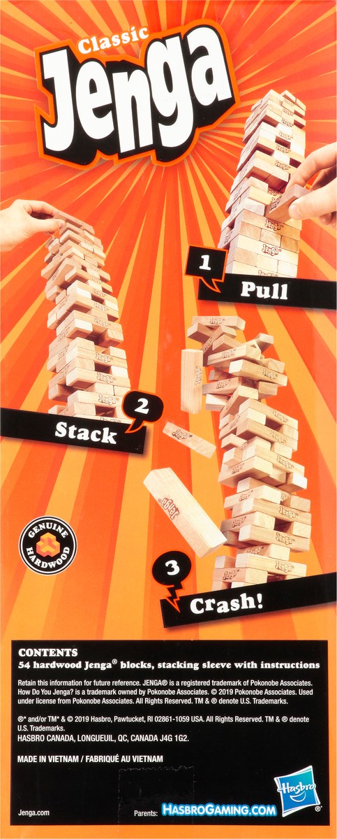 slide 4 of 12, Hasbro Classic Jenga Game, 1 ct