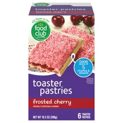 Food Club Frosted Cherry Toaster Pastries - 6 ea