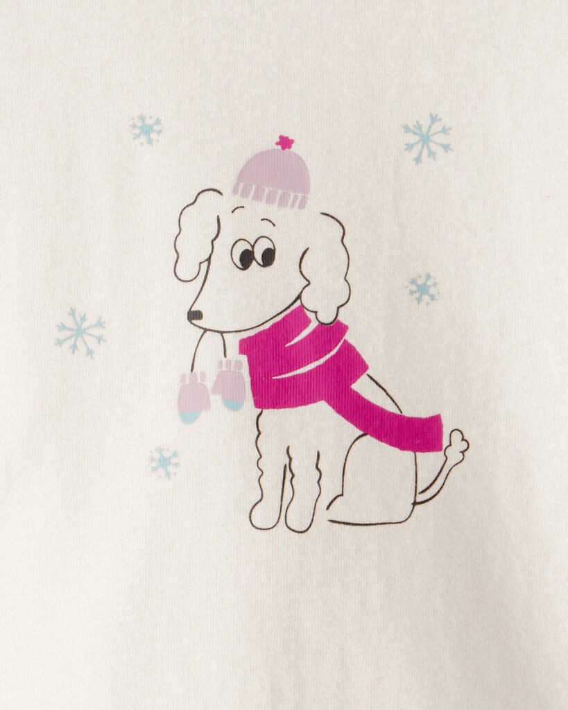 slide 2 of 2, Carter's Baby Girl Dog Long-Sleeve Graphic Bodysuit - Cream Cream 3M, 1 ct