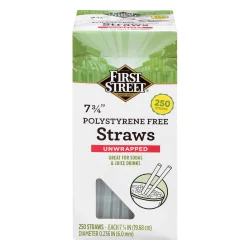 First Street Straws Polystyrene Free Unwrapped