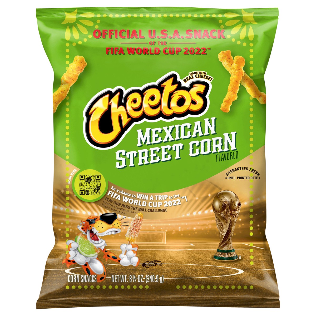 slide 1 of 3, Cheetos Cheese Flavored Snacks Mexican Street Corn Flavored 8 1/2 Oz, 8.5 oz