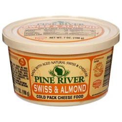 Pine River Swiss & Almond Cold Pack Cheese Food 7 oz