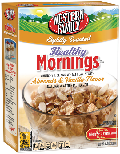 slide 1 of 1, Western Family Healthy Morning Vanilla Almond, 12.4 oz