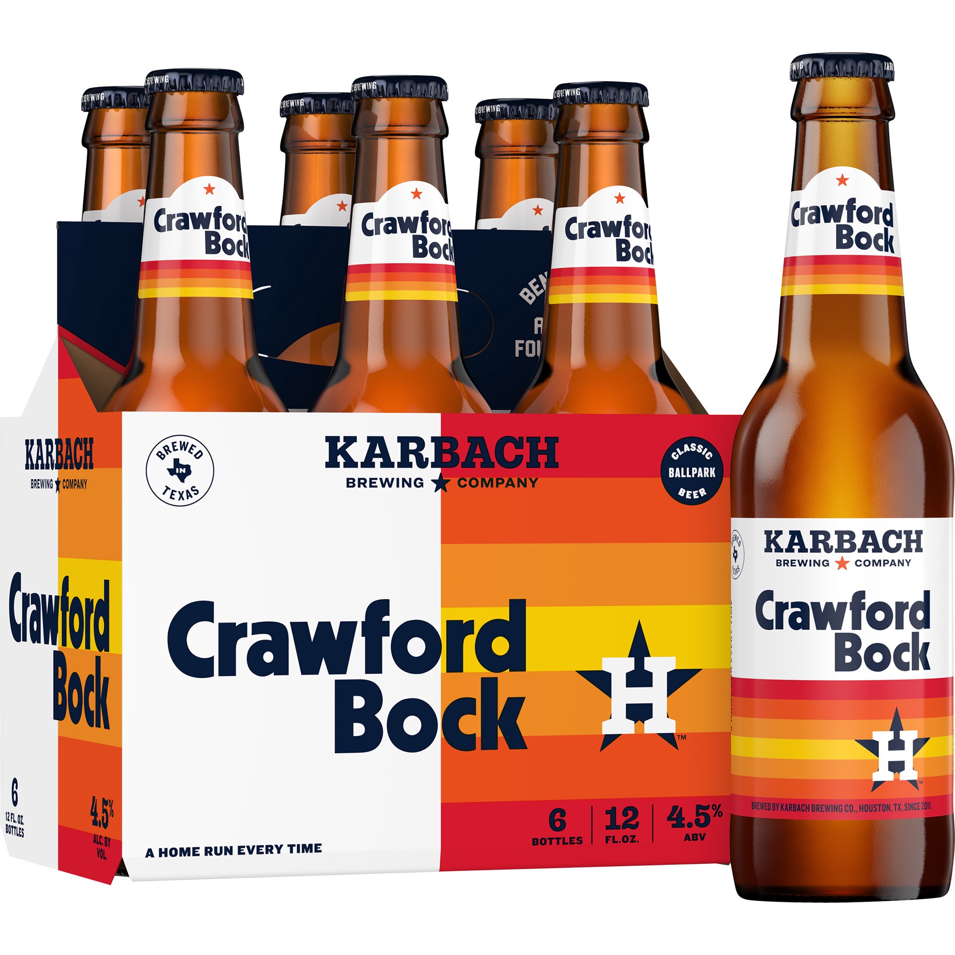 slide 3 of 3, Karbach Brewing Co. Brewing Co. Crawford Bock Beer, 6 Pack 12 oz. Bottles, 4.5% ABV, 72 fl oz