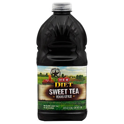 slide 1 of 1, H-E-B Diet Texas Style Sweet Tea, 64 oz