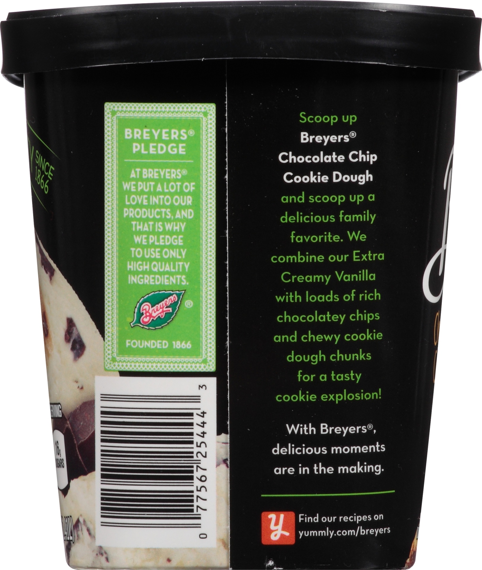 slide 4 of 8, Breyers Frozen Dairy Dessert Chocolate Chip Cookie Dough, 48 oz, 48 oz