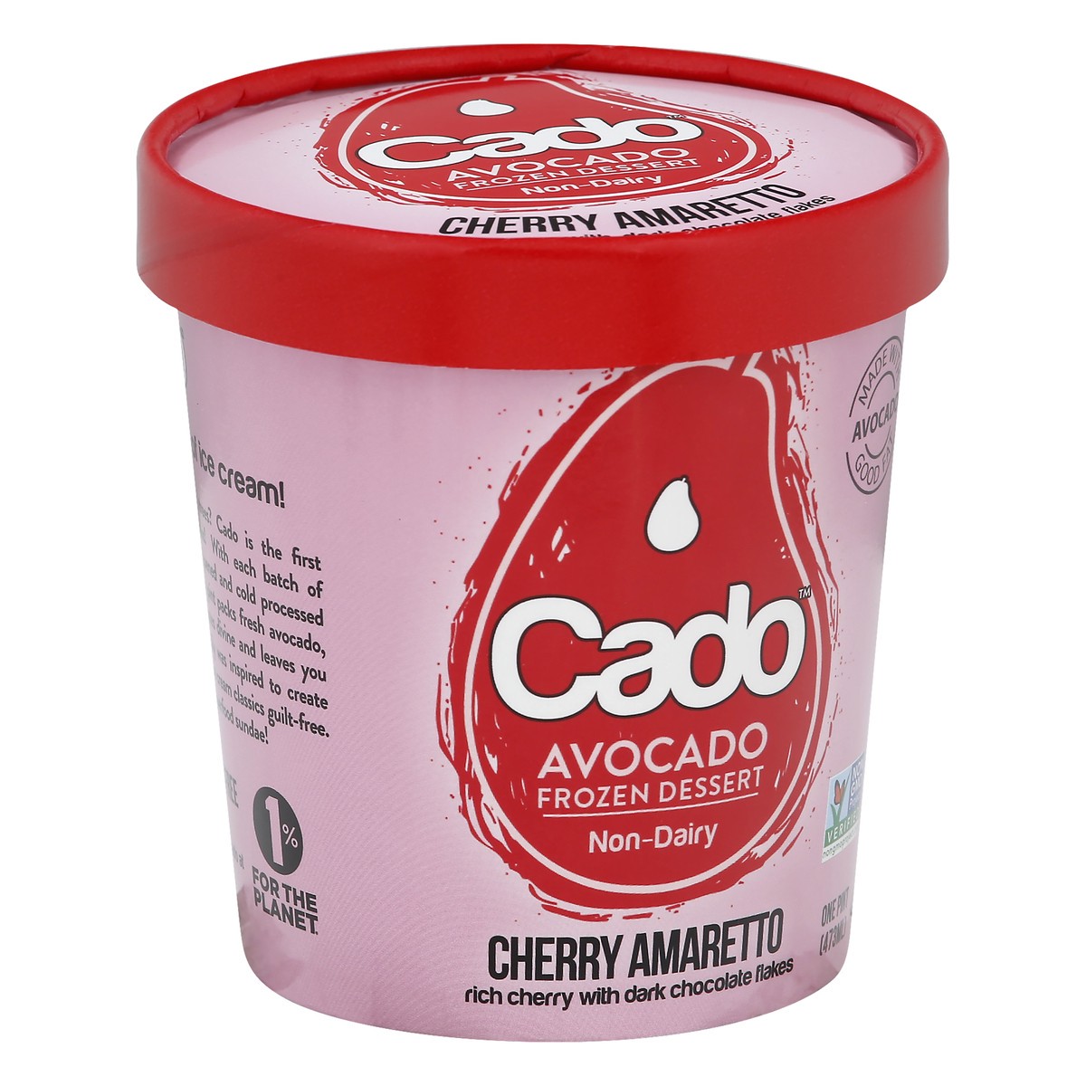slide 4 of 10, Cado Non-Dairy Cherry Amaretto Avocado Frozen Dessert 1 pt, 1 pint