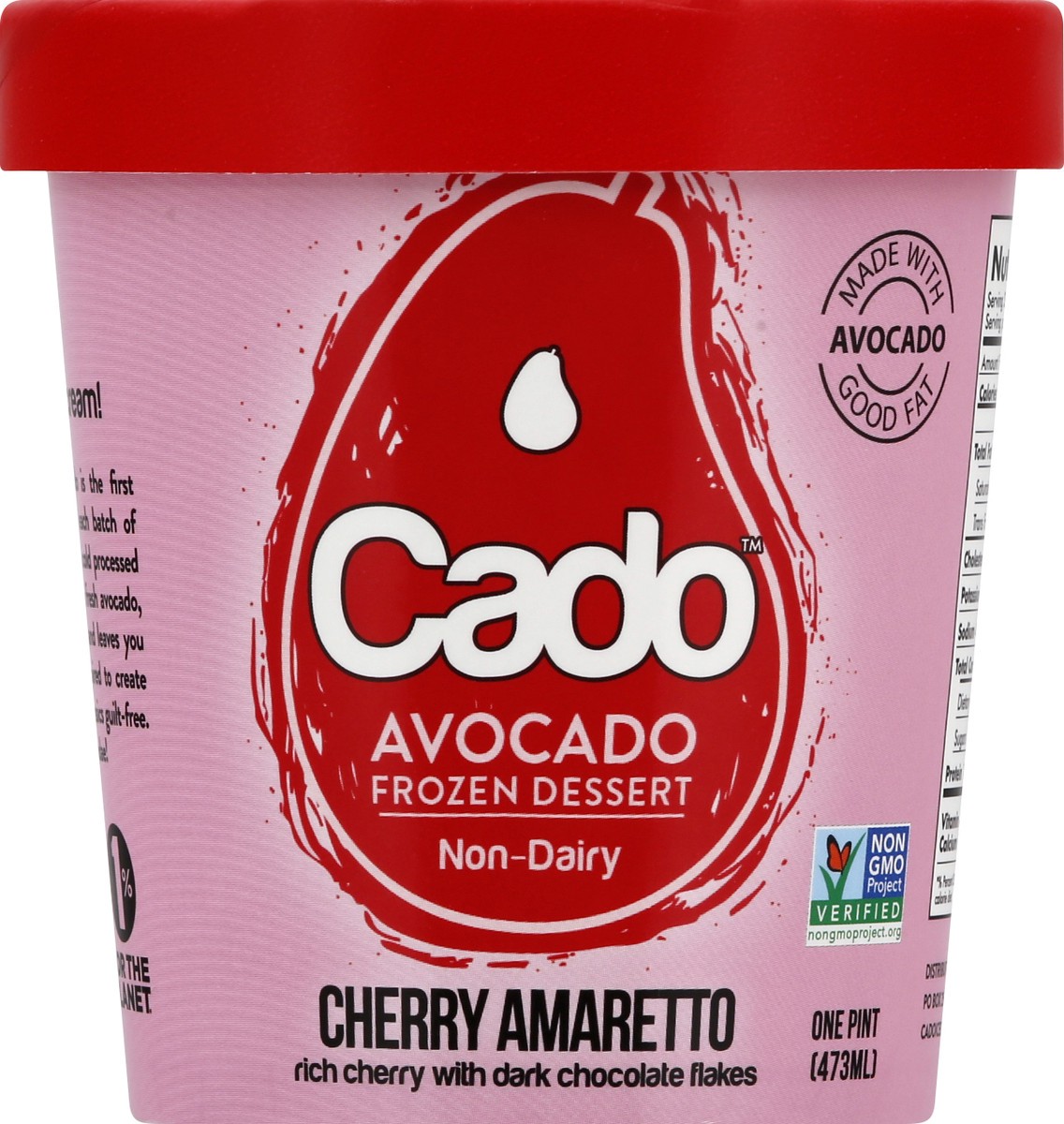 slide 3 of 10, Cado Non-Dairy Cherry Amaretto Avocado Frozen Dessert 1 pt, 1 pint