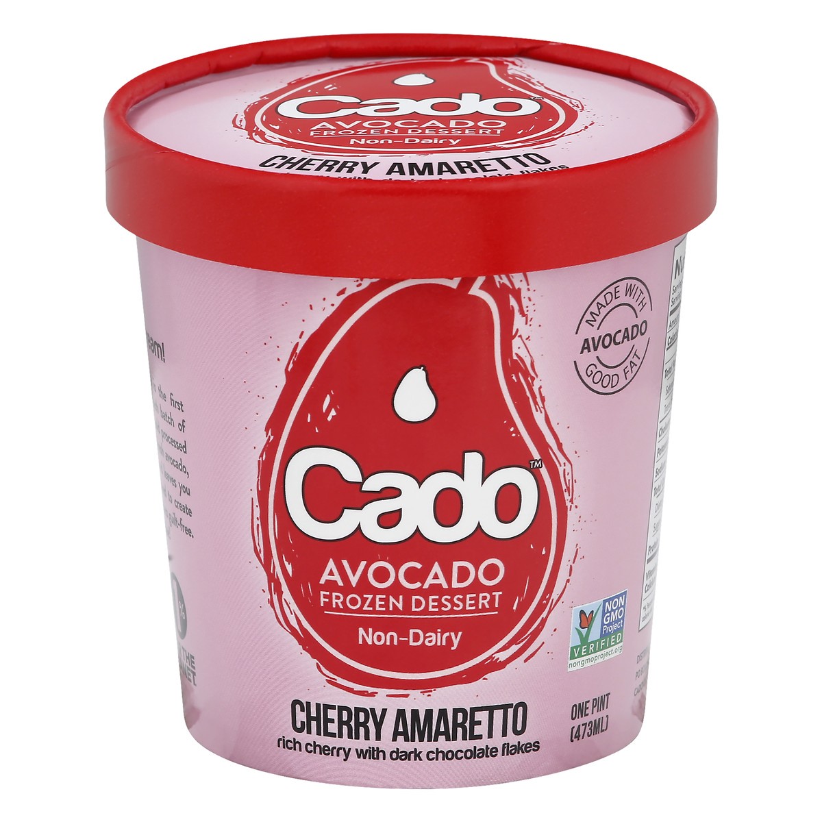 slide 1 of 10, Cado Non-Dairy Cherry Amaretto Avocado Frozen Dessert 1 pt, 1 pint
