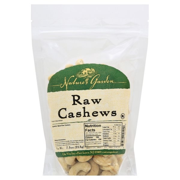 slide 1 of 2, Nature's Garden Cashews 7.5 oz, 7.5 oz