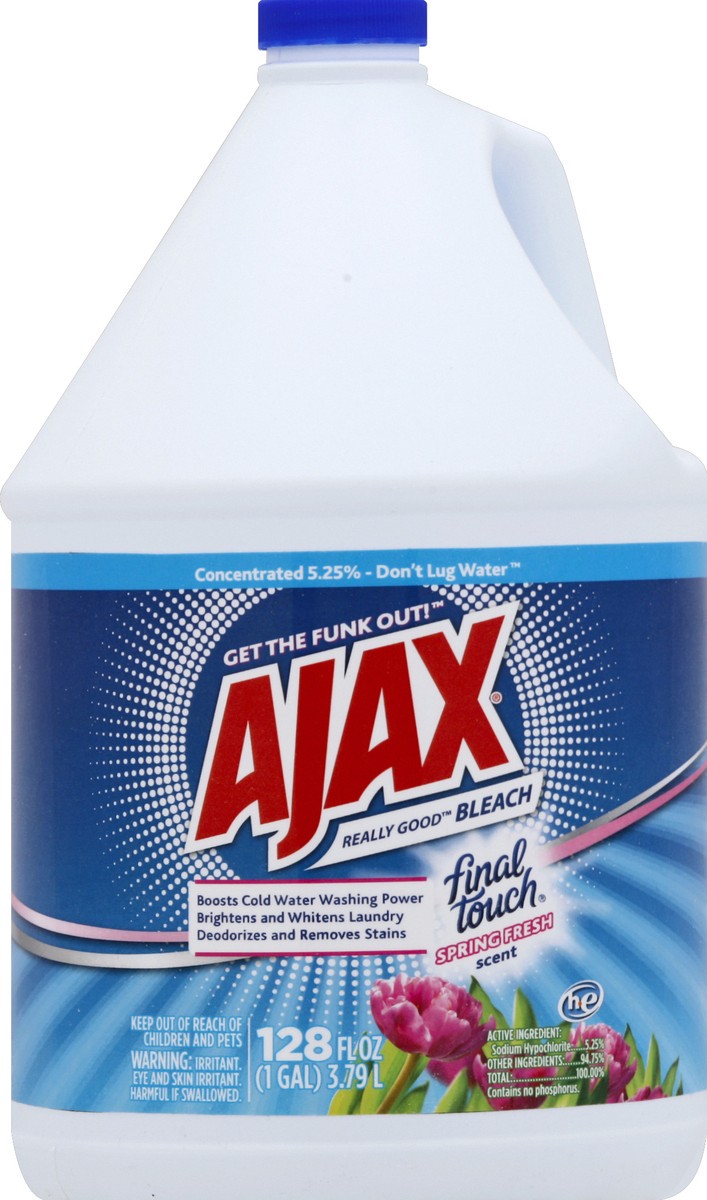 slide 2 of 2, Ajax Bleach 128 oz, 128 oz