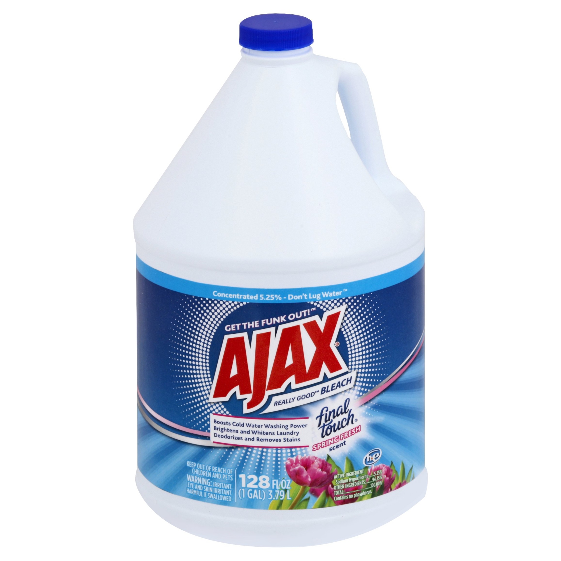 slide 1 of 5, Ajax Spring Fresh Bleach, 128 fl oz