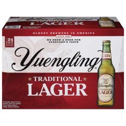 Yuengling Traditional Lager Beer 24 - 12 fl oz Bottles