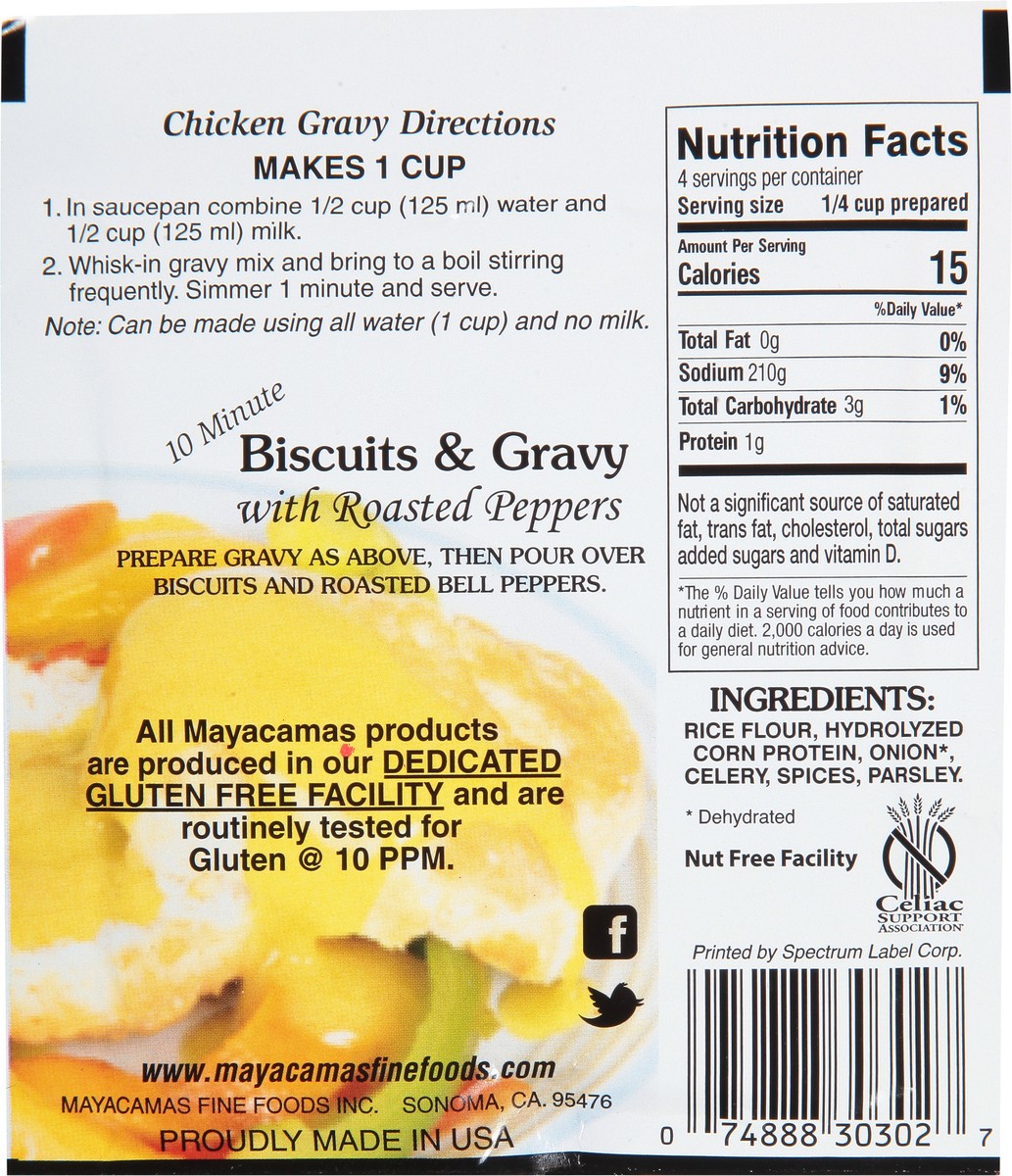 slide 3 of 9, Mayacamas Gluten Free Vegetarian Chicken Flavored Gravy Mix 0.70 oz, 0.7 oz