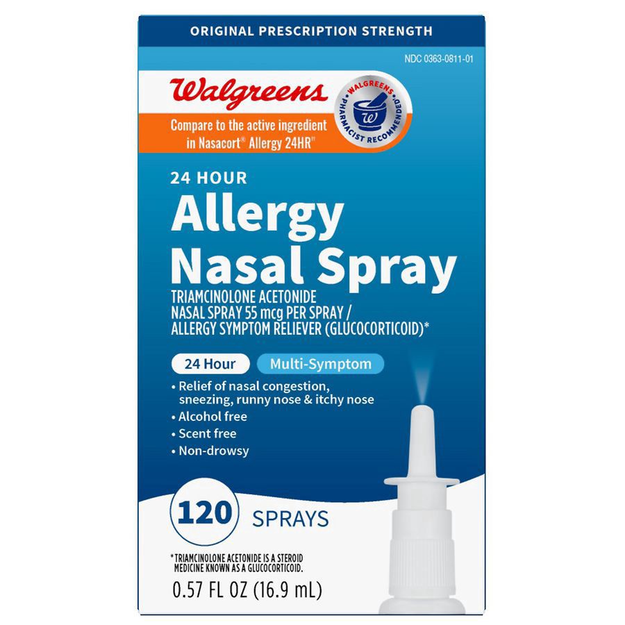 slide 1 of 5, Walgreens 24 Hour Multi-Symptom Allergy Nasal Spray, 0.57 fl oz