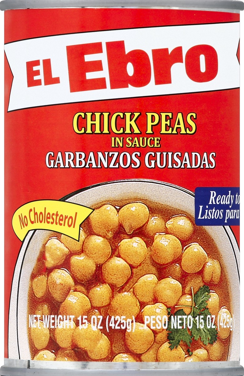 slide 1 of 3, El Ebro Chickpeas 15 oz, 15 oz