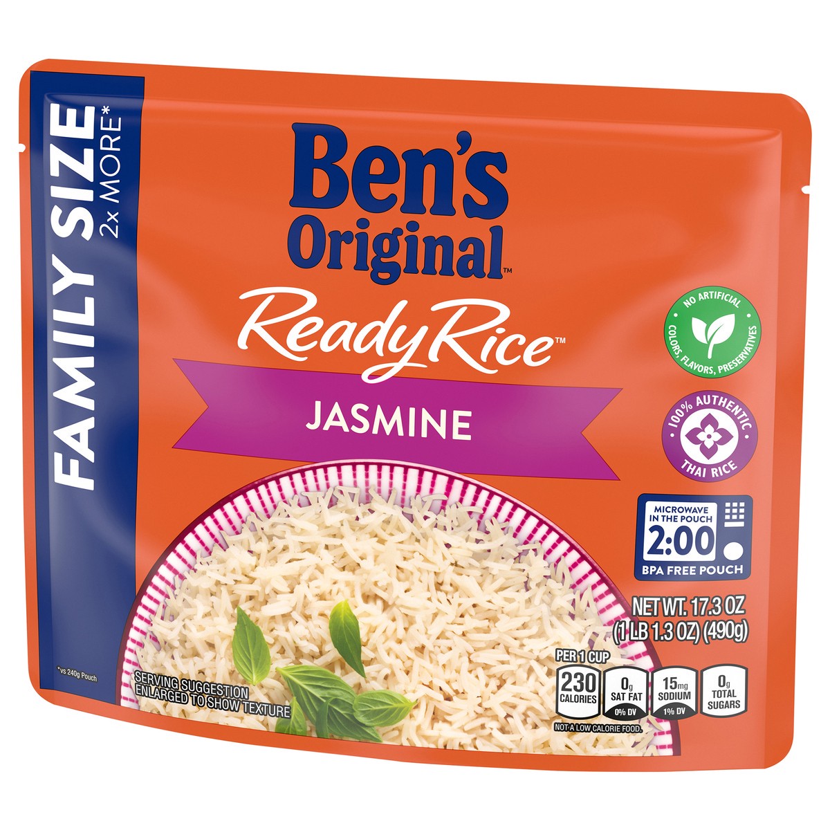 slide 2 of 5, Ben's Original Ready Rice Jasmine Family Size Rice 17.3 oz, 17.3 oz