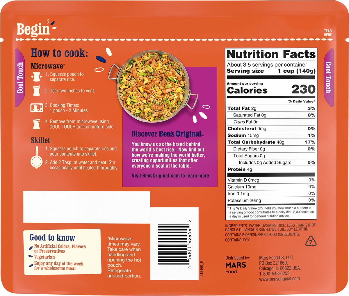 slide 3 of 5, Ben's Original Ready Rice Jasmine Family Size Rice 17.3 oz, 17.3 oz