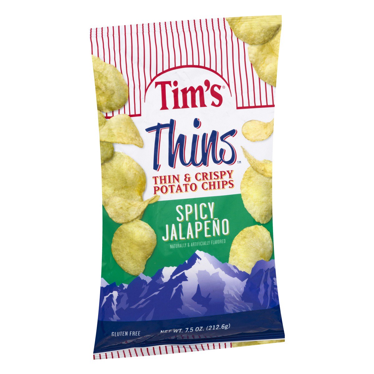 slide 7 of 9, Tims Thins Thin and Crispy Spicy Jalapeno Potato Chips 7.5 oz, 7.5 oz