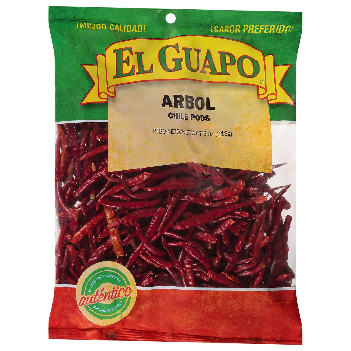 slide 3 of 9, El Guapo Chile Pods Arbol, 7.5 oz