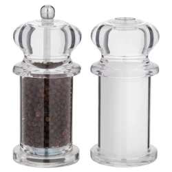 Trudeau Acrylic Pepper Mill & Salt Shaker