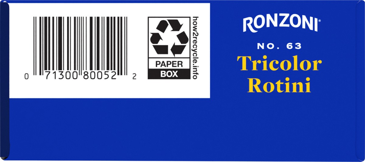 slide 7 of 9, Ronzoni Tricolor Rotini, 12 oz, Colorful Non-GMO Pasta Spirals, 12 oz