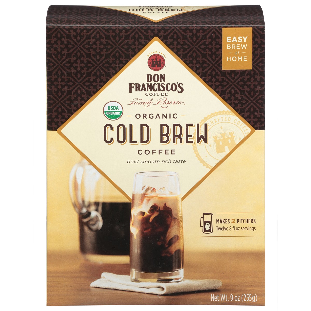 slide 1 of 14, Don Francisco's Family Reserve Cold Brew Organic Coffee - 9 oz, 9 oz