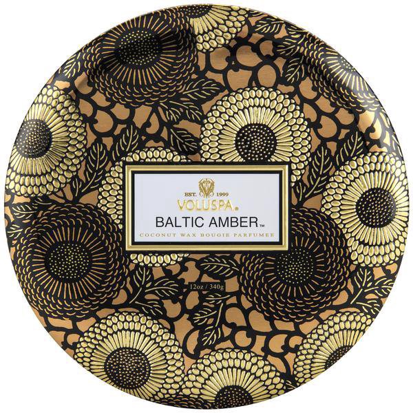 slide 1 of 1, Voluspa Baltic Amber 3 Wick Tin, 12 oz