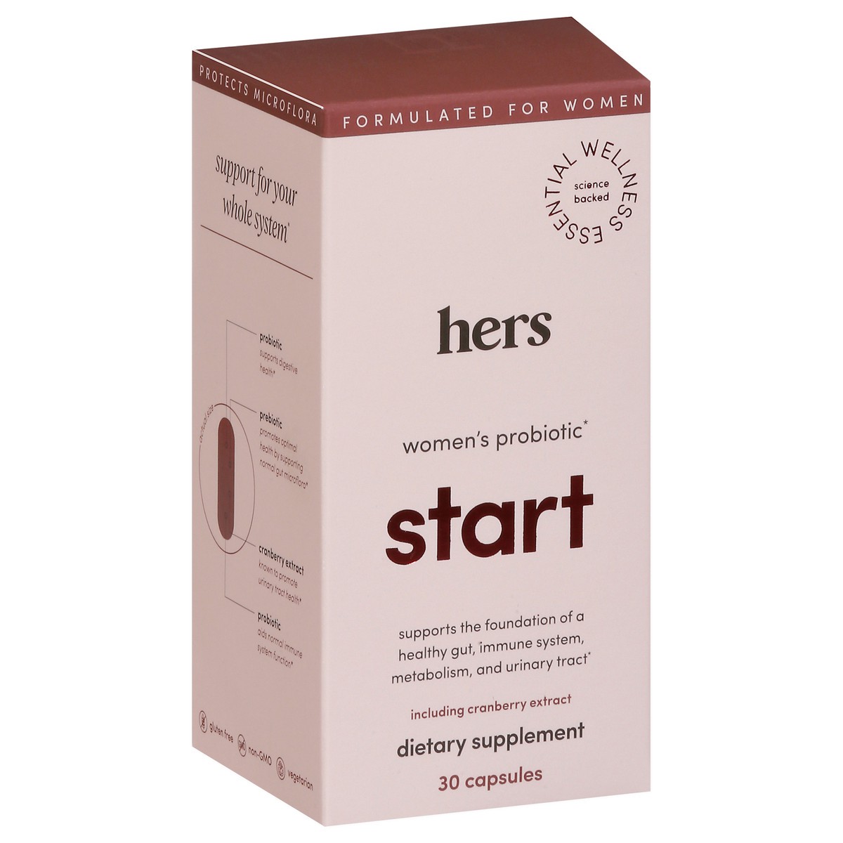 slide 5 of 9, Hers Start Women's Probiotic 30 Capsules, 30 ct