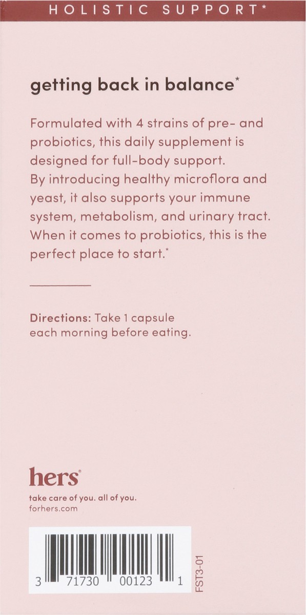 slide 4 of 9, Hers Start Women's Probiotic 30 Capsules, 30 ct