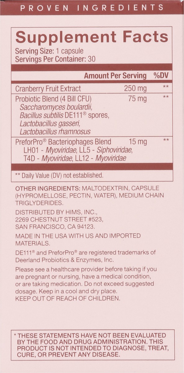 slide 6 of 9, Hers Start Women's Probiotic 30 Capsules, 30 ct