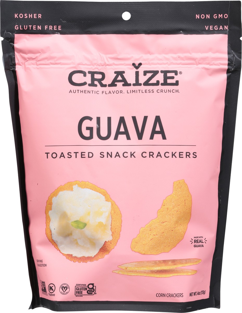 slide 5 of 9, Craize Snack Toasted Guava Toasted Corn Crackers 4 oz, 4 oz