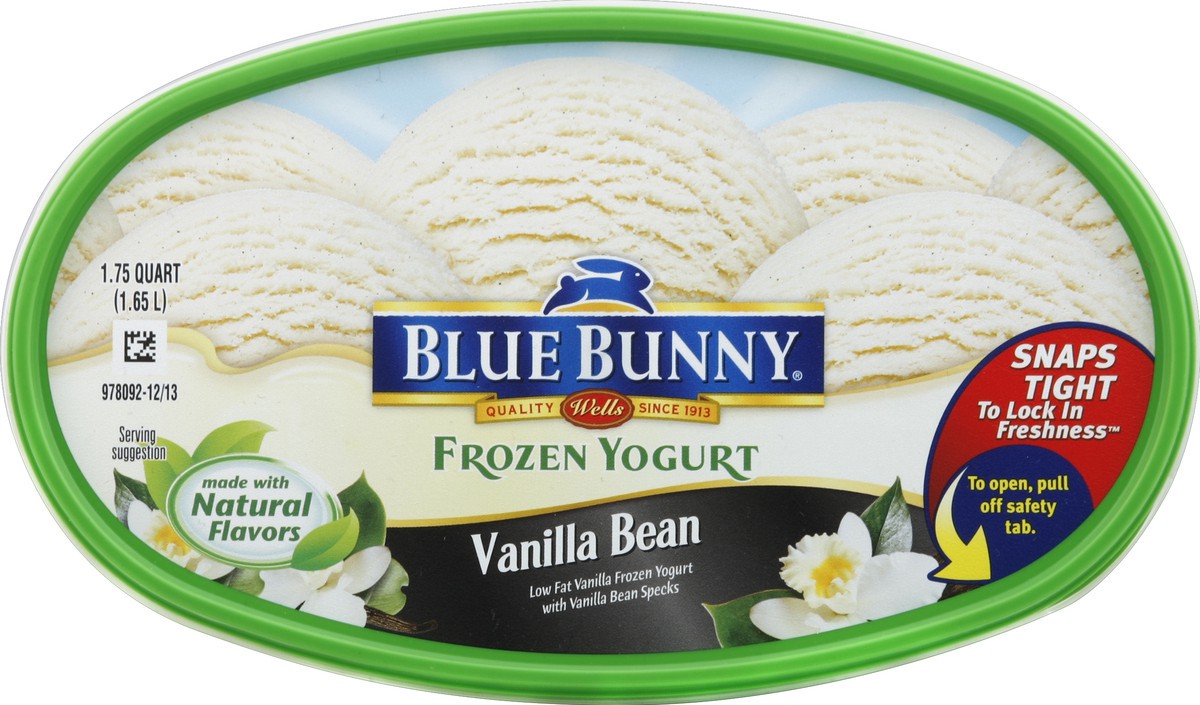 slide 2 of 4, Blue Bunny Frozen Yogurt, Vanilla Bean, 56 oz