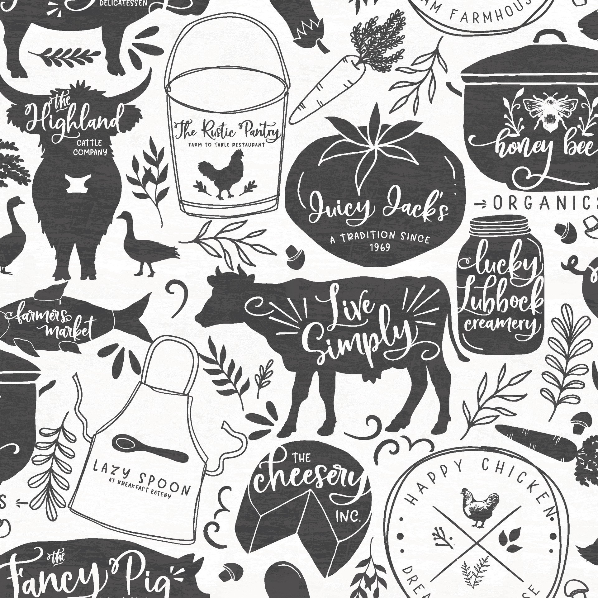 slide 7 of 7, Black & White Fabric Strips By Loops & Threads, 2.5 in x 42 in