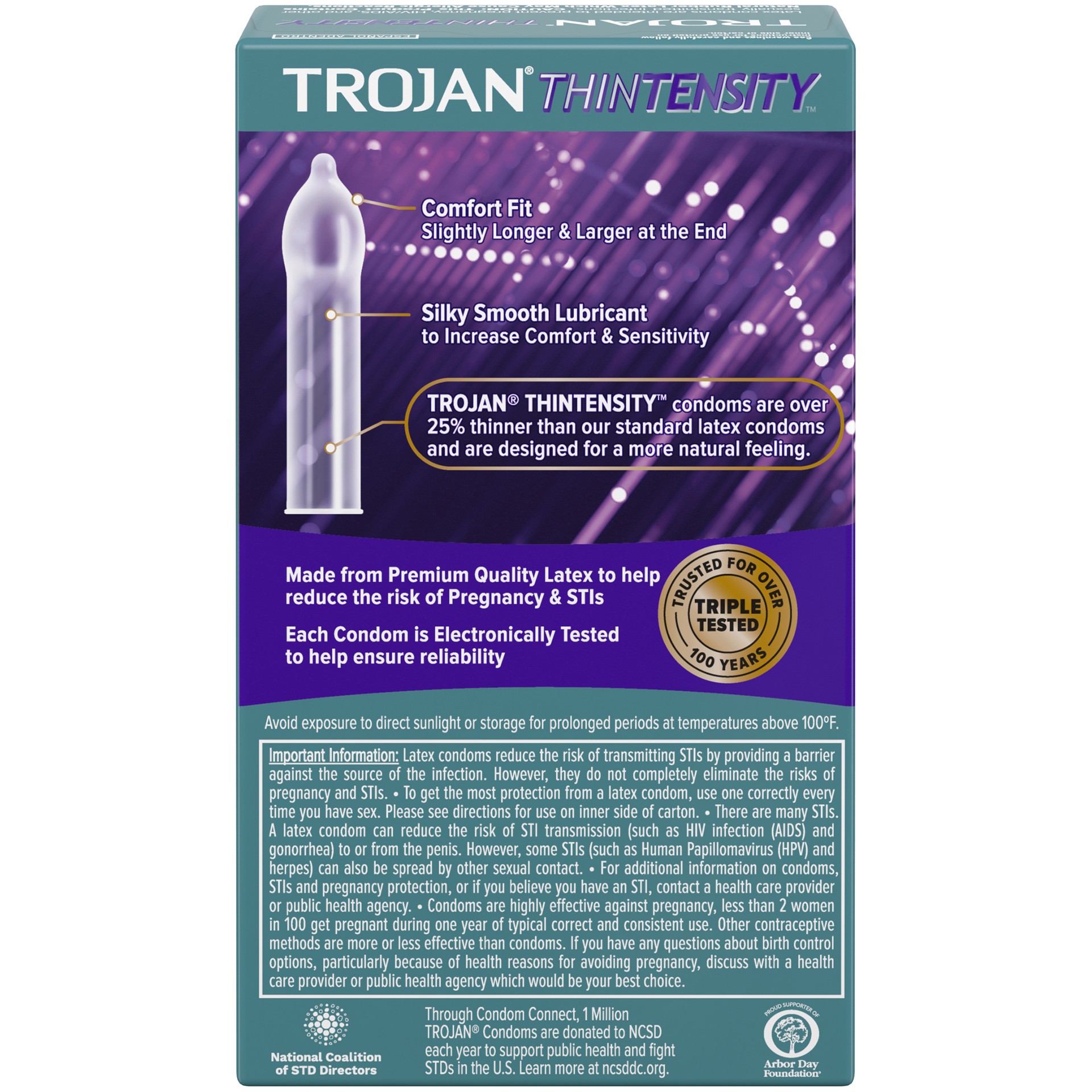 slide 2 of 5, Trojan Thintensity Ultrasmooth Lubricated Condoms - 12 Count, 12 ct